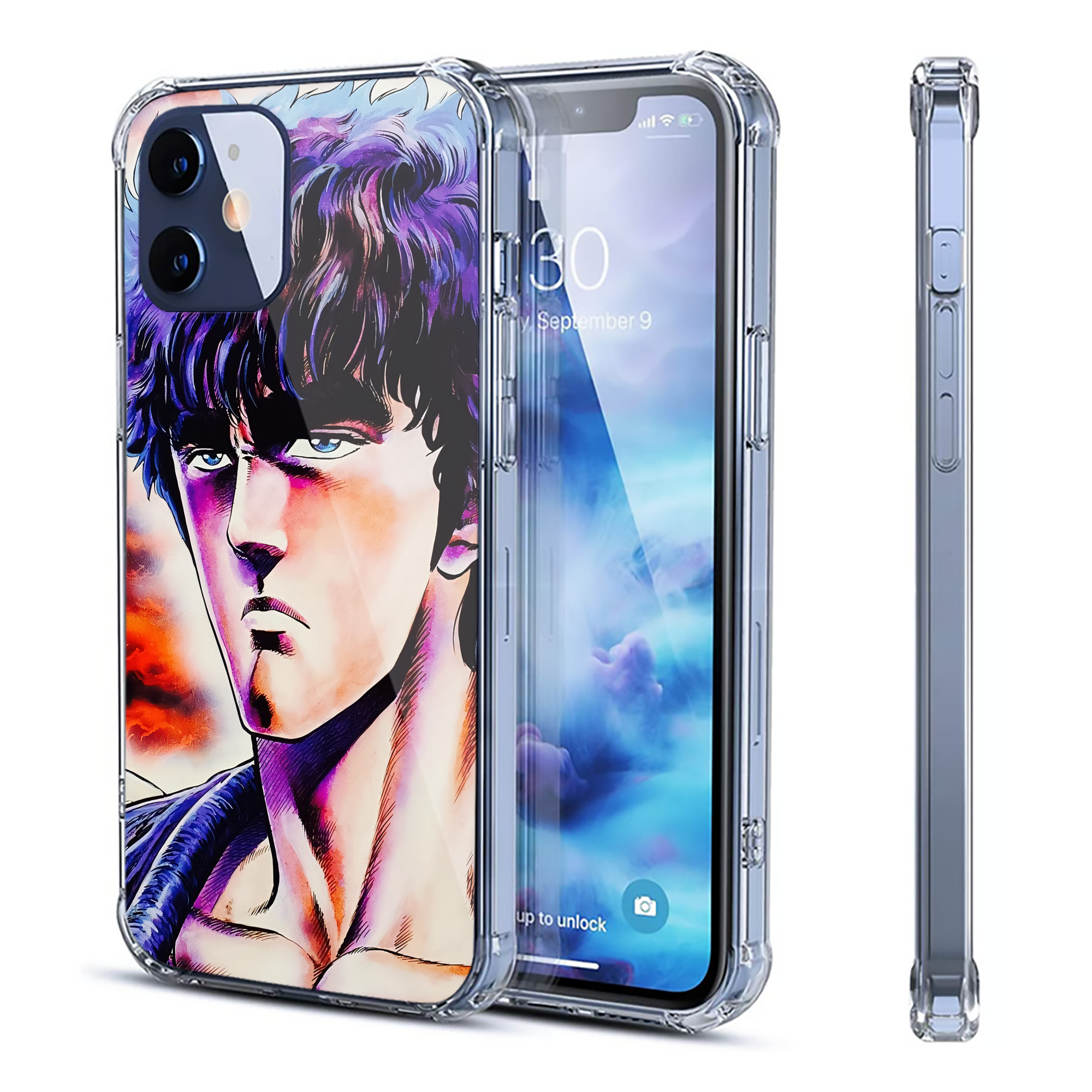 （画像用） 北斗の拳 Fist of the North Star 【iPhone 12シリーズ対応】透明スマホケース（クリアソフトケース）